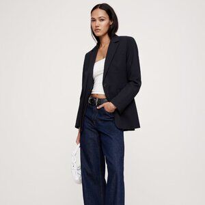 NWT Banana Republic Slim Italian Wool Blazer Navy Size 2
